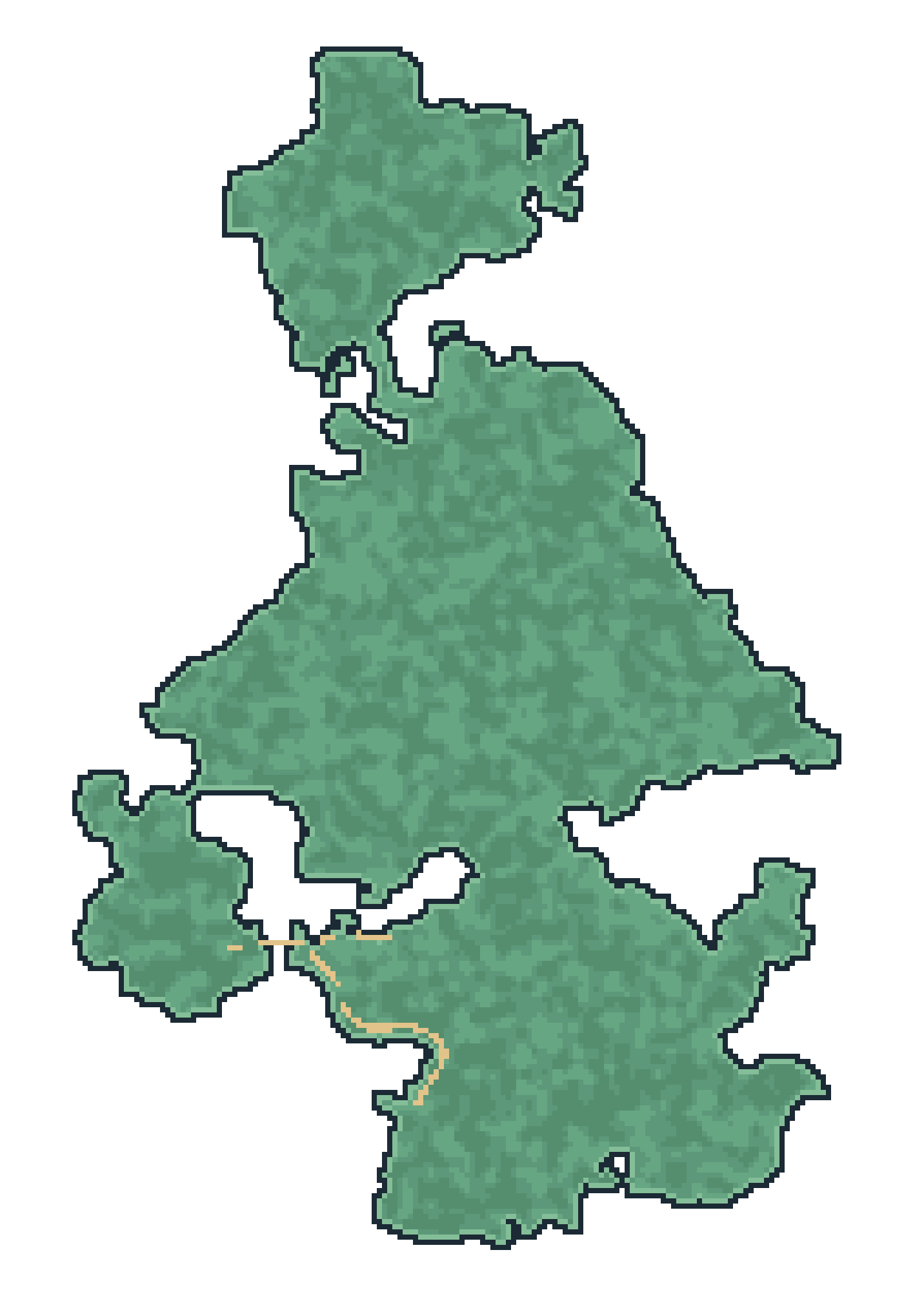 Kaart van de modded server
